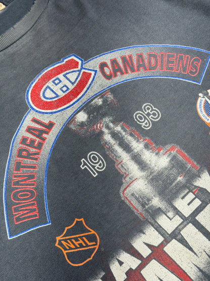 Vintage Montreal Canadiens T-Shirt NHL Stanley Cup Champs Faded Started Canadian Made