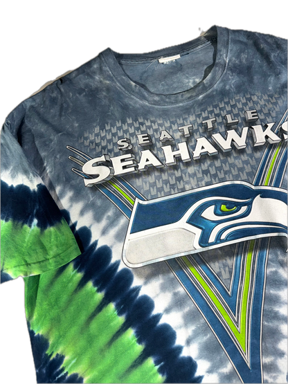 Vintage Seattle Seahawks T-Shirt Tie Dye Wash