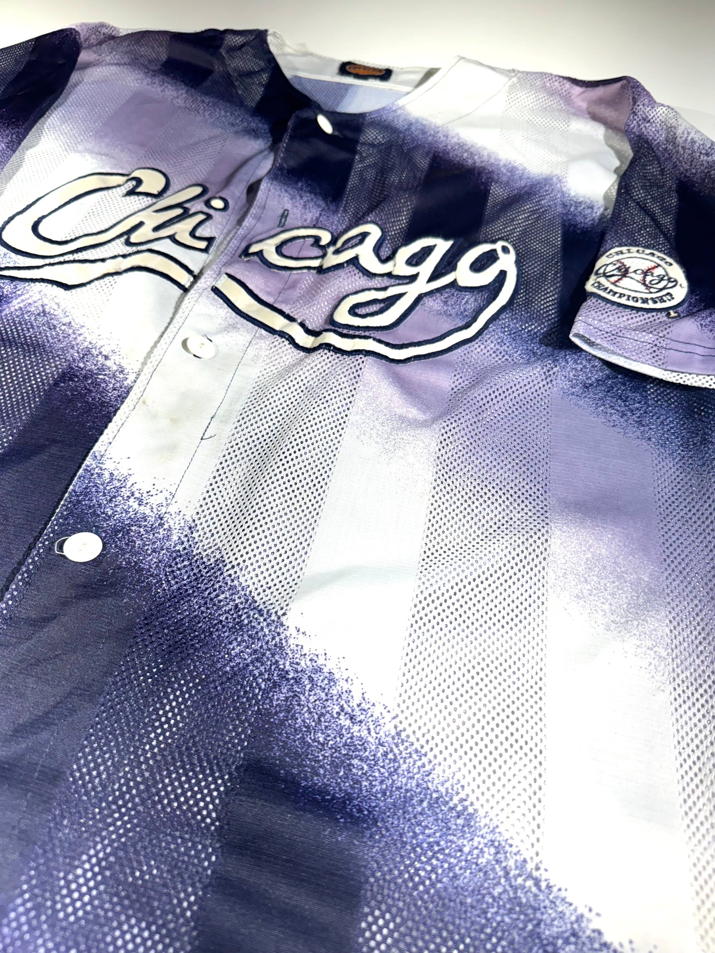 Vintage Chicago Baseball Jersey Top Purple Wash