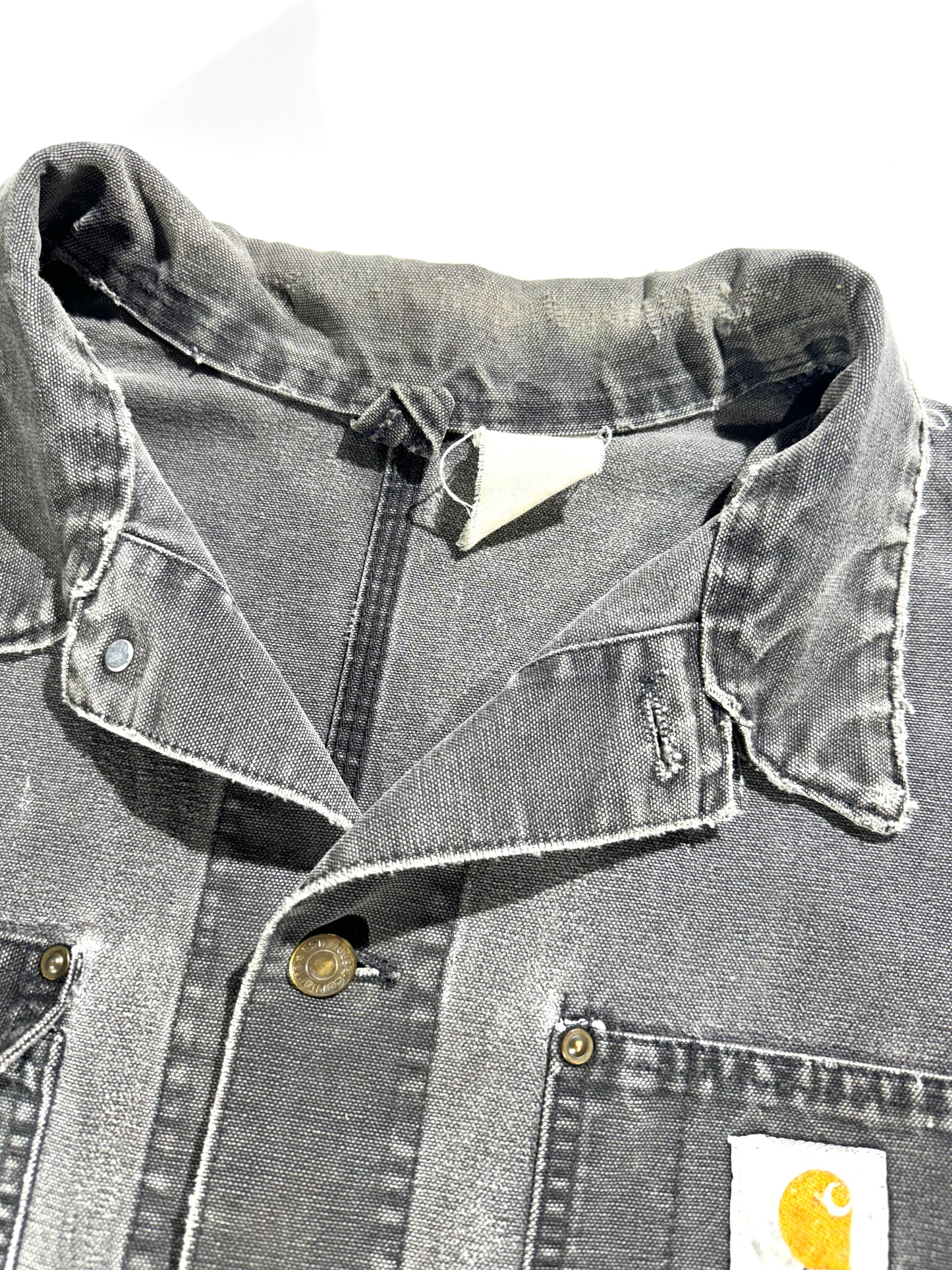 Vintage Carhartt Vest Jacket Cut Off Faded Black