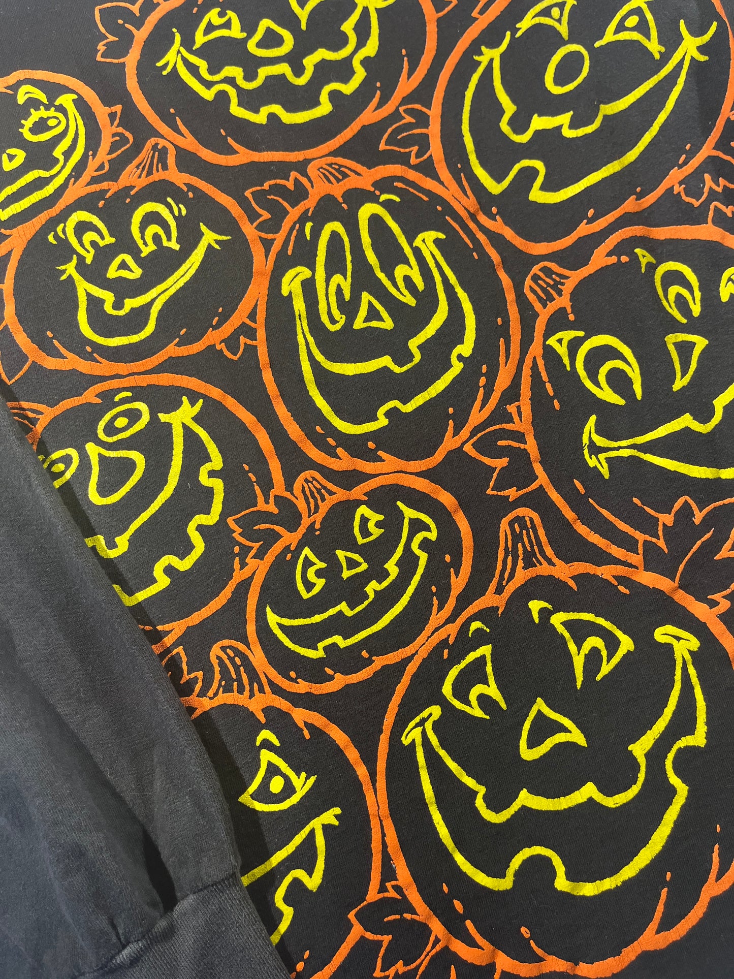 Vintage Pumpkin T-Shirt Halloween 90's Single Stitch