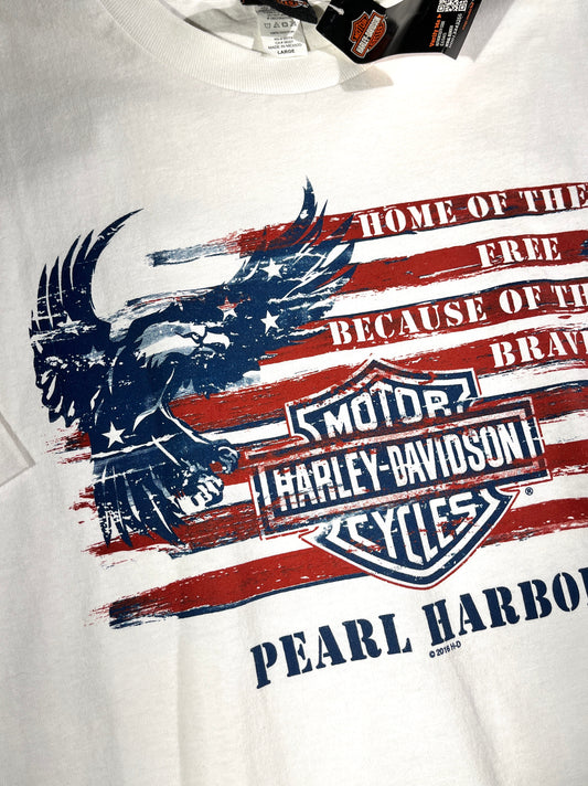 Vintage Harley Davidson T-Shirt Pearl Harbor Dead Stock Brand New