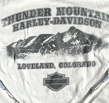 Vintage Harley Davidson Long Sleeve Shirt Thunder In The Rockies