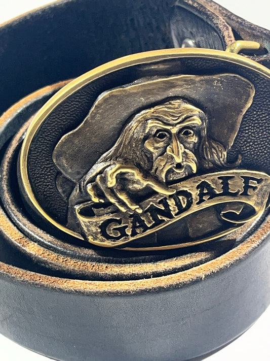 Vintage Gandalf Belt & Belt Buckle LOTR Heirloom