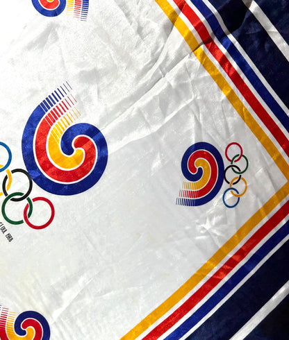 Vintage Seoul Olympic Silk Scarf 1988