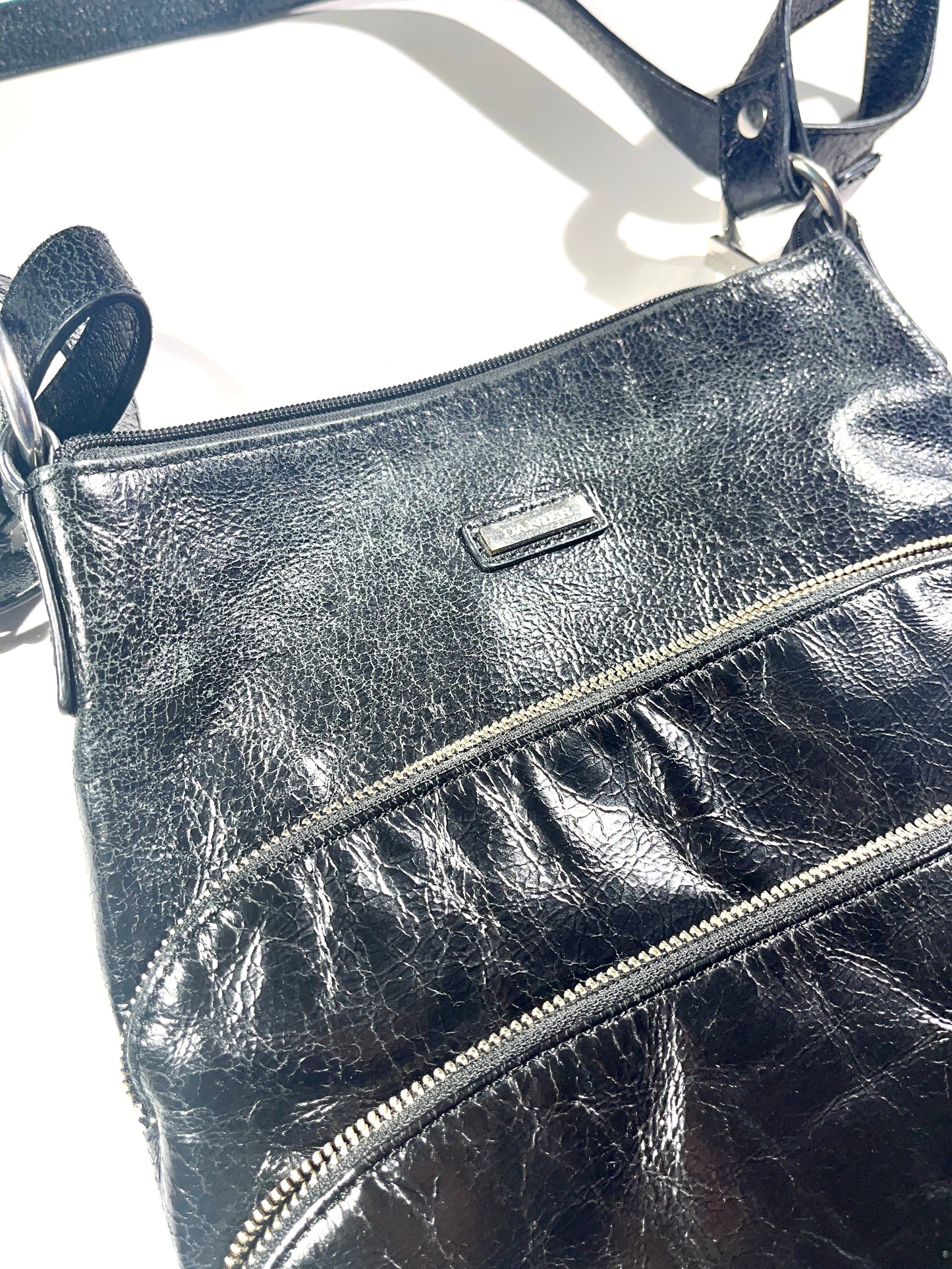 Vintage Danier Leather Bag Pouch Shoulder Sling Purse