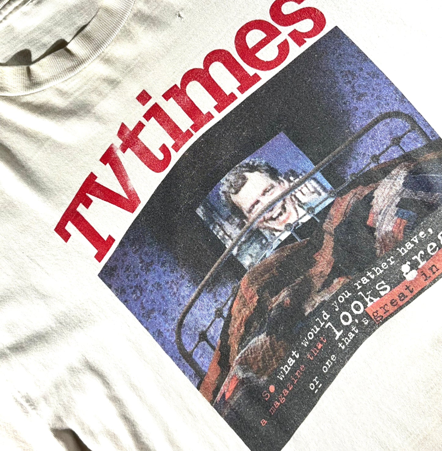 Vintage TV Times T-Shirt Letterman 90's Single Stitch Epic