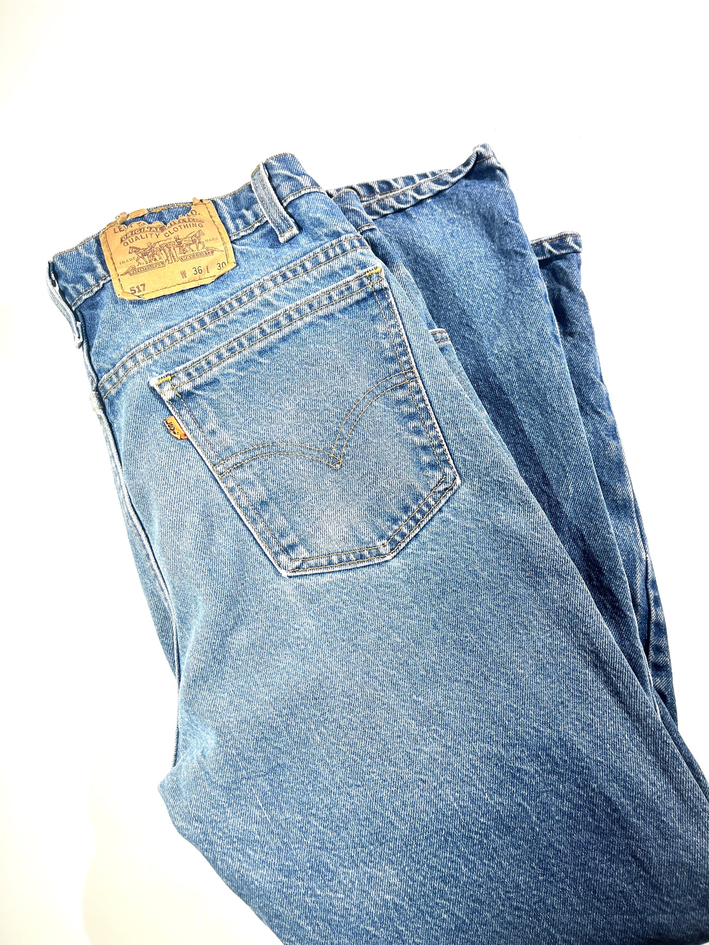 Vintage Levis Jeans Orange Tab 80's Denim USA Made