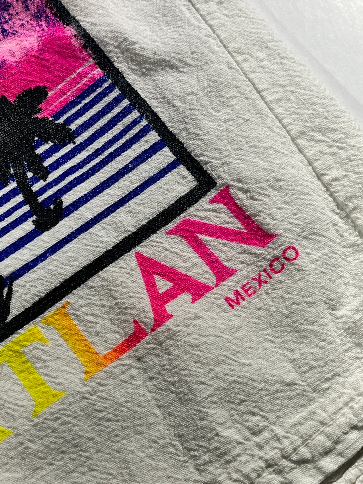 Vintage Tourist Shorts Light Mexico Mazatlan Has Pockets