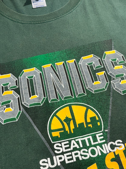Vintage Seattle Sonics T-Shirt NBA Men Of Steel