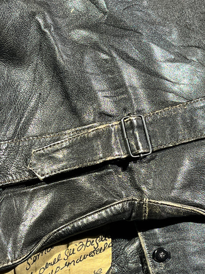 Vintage Leather Vest Buckleback