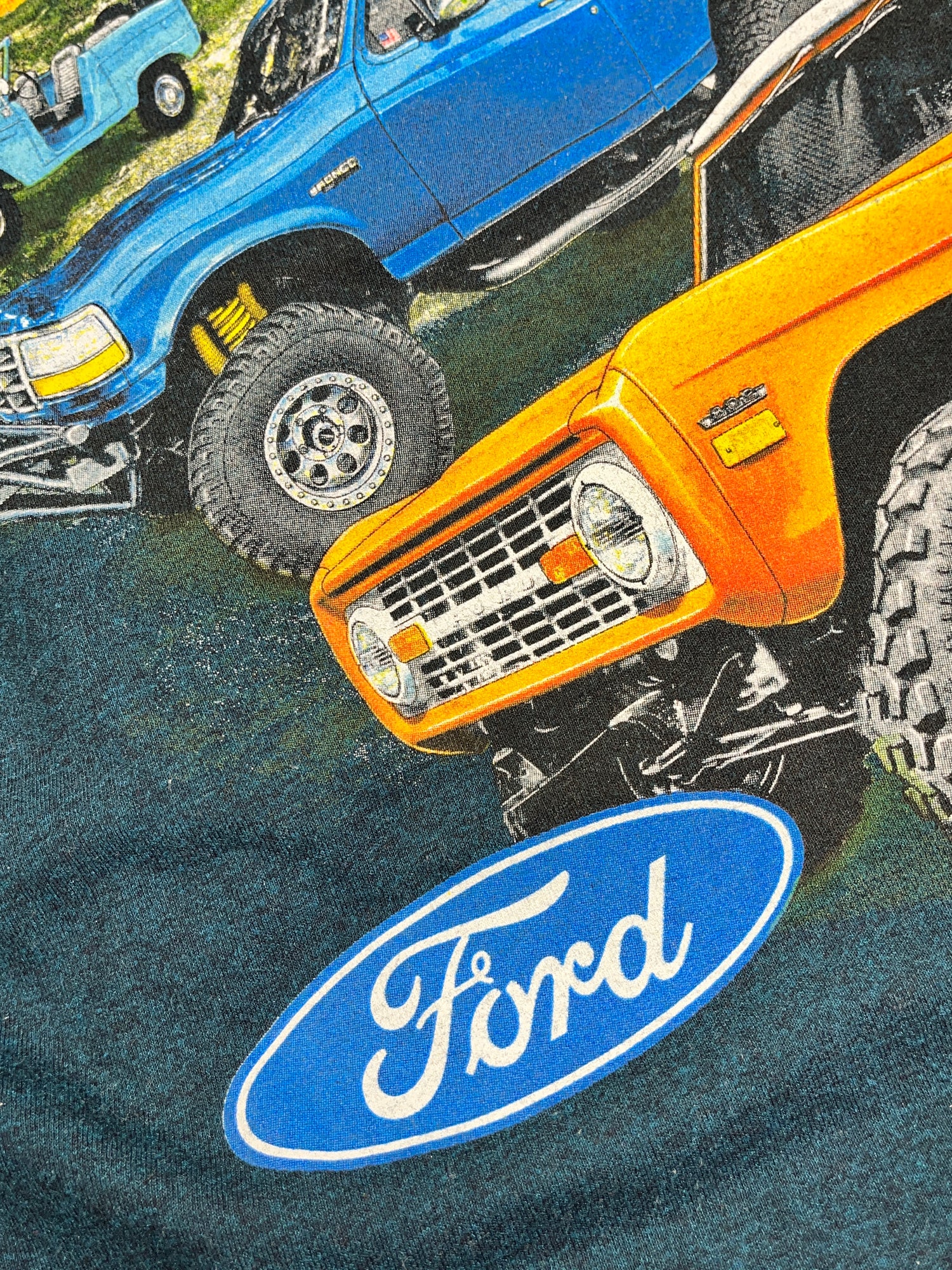 : Classic Vintage Ford Bronco Enjoy The Ride Cars and Trucks  Front and Back Mens Long Sleeve Shirt : Sports & Outdoors