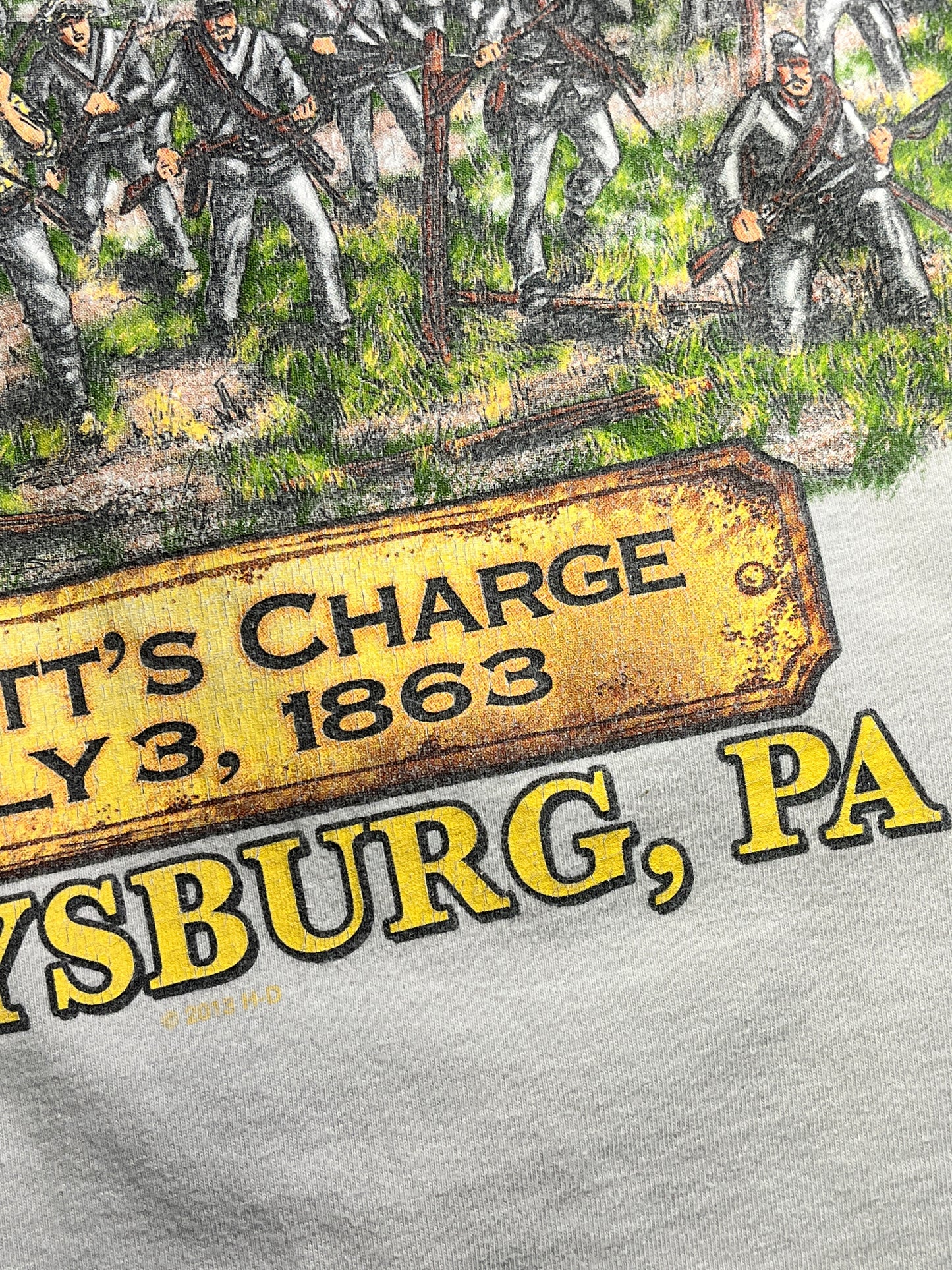 Vintage Harley Davidson T-Shirt Gettysburg Picket's Charge