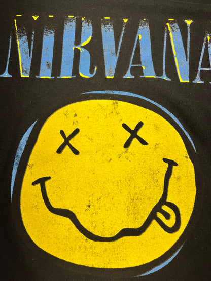 Vintage Nirvana T-Shirt Band Tee Smiley Face