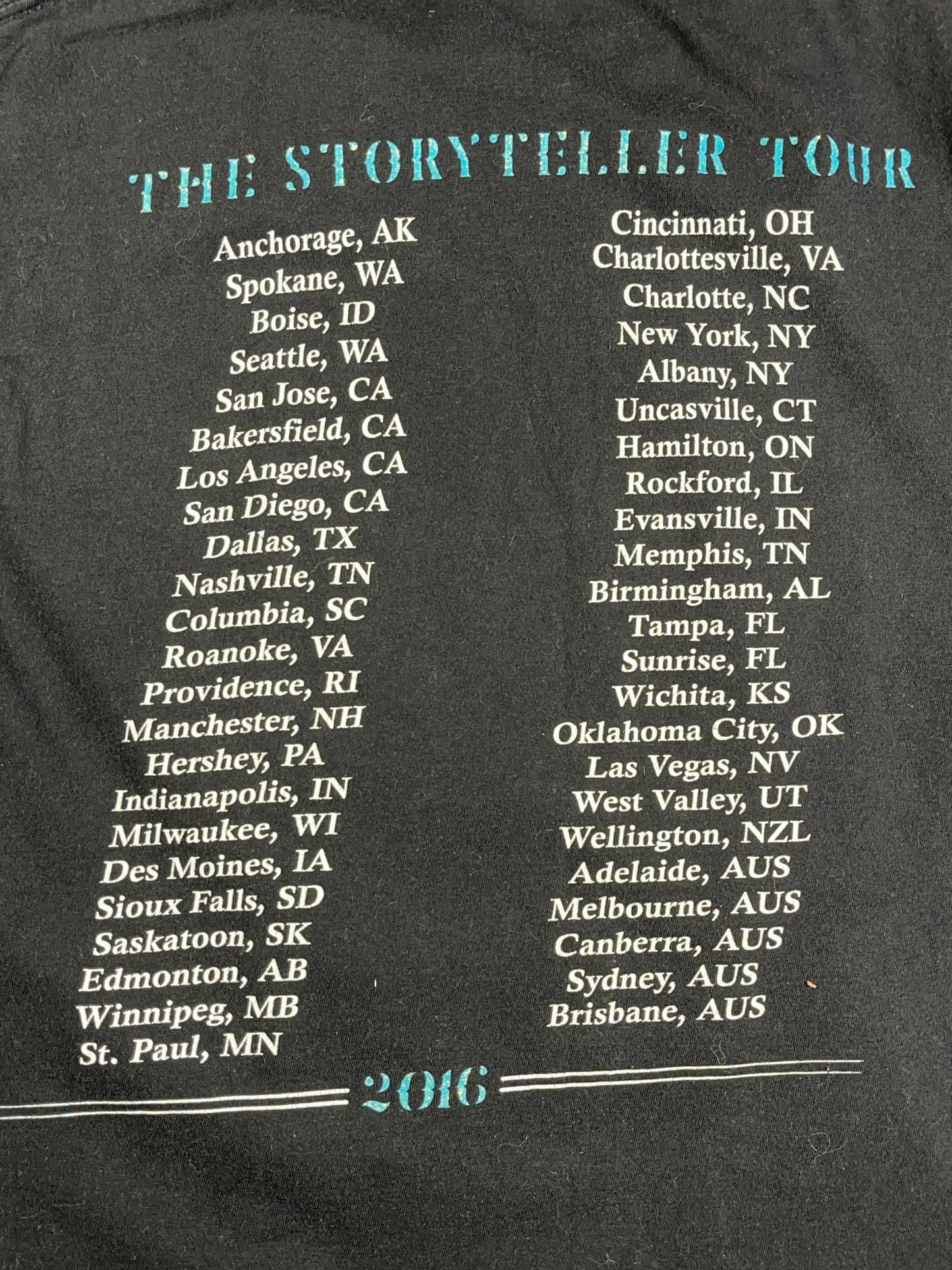 Vintage Carrie Underwood T-Shirt Band Tour The Storyteller