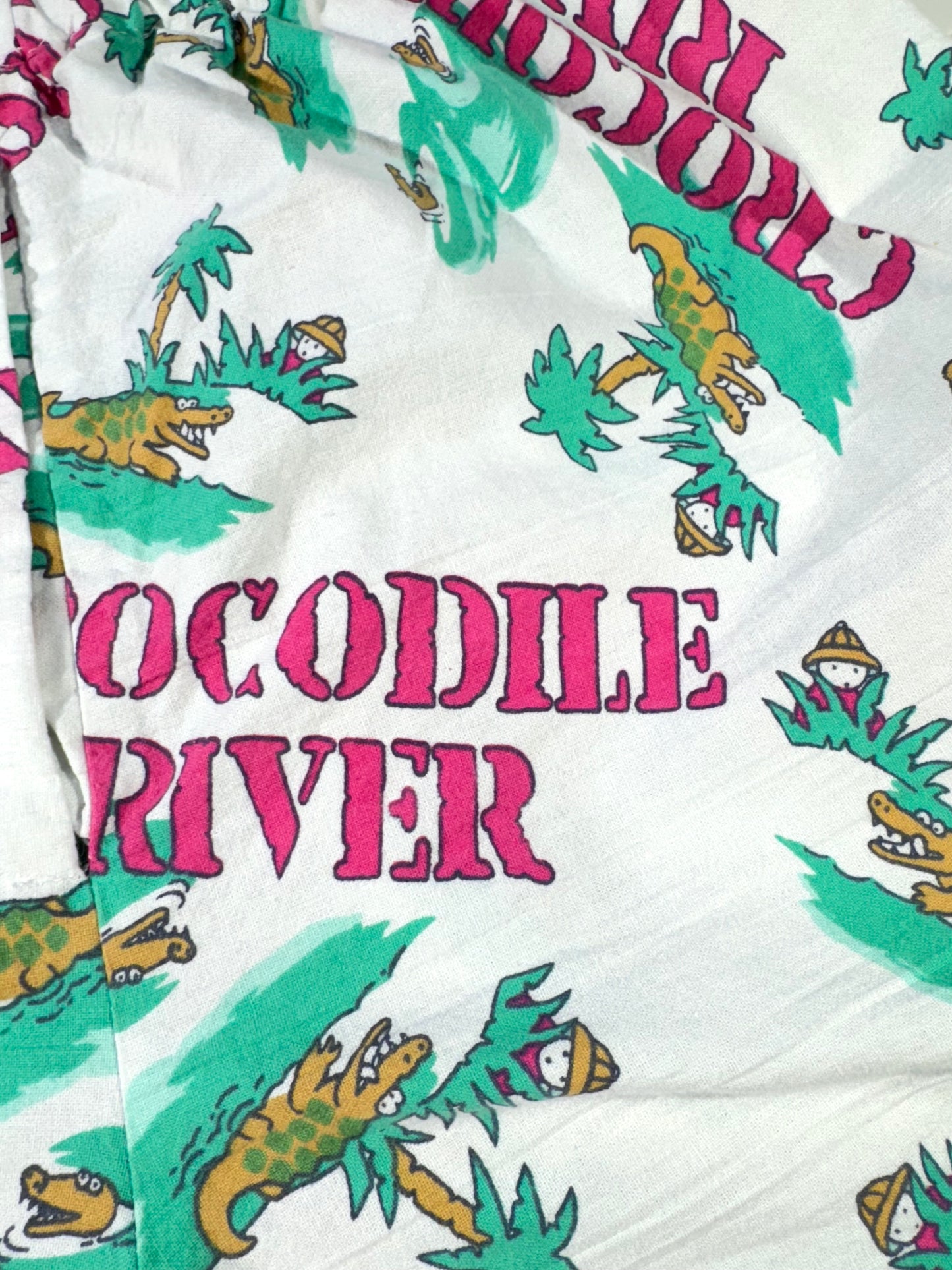 Vintage Crocodile River Shorts Boxers Fun Lightweight Retro 80's 90's