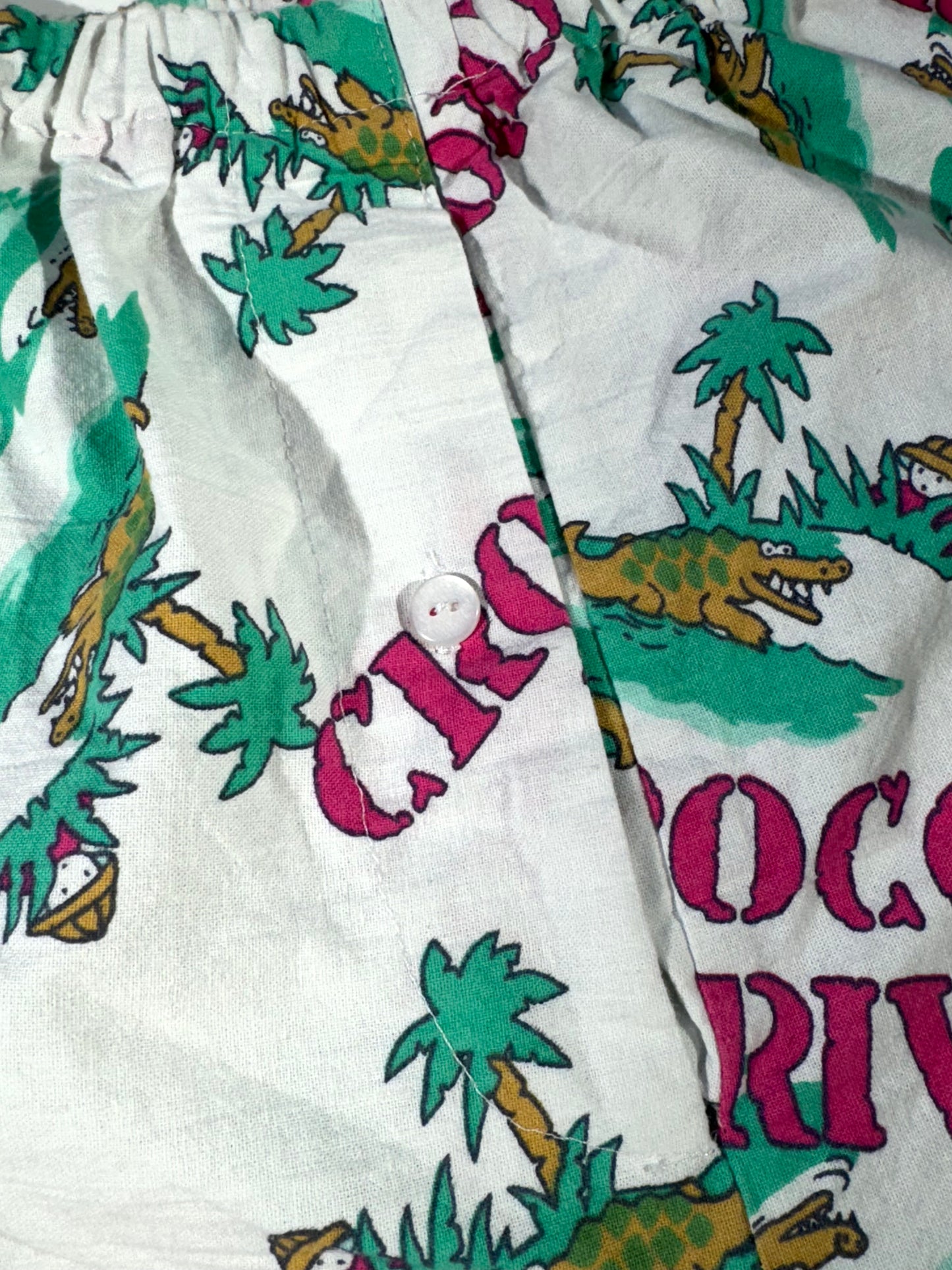 Vintage Crocodile River Shorts Boxers Fun Lightweight Retro 80's 90's