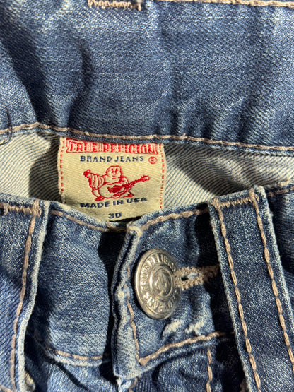 Vintage True Religion Jeans Denim Pants Distressed Billy Big T Seat 34 USA Made