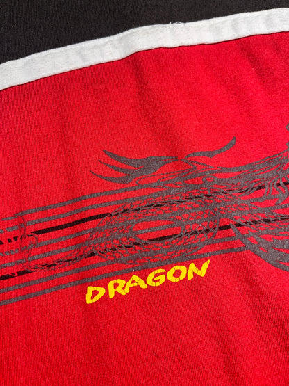 Vintage Dragon Long Sleeve Shirt Top Flame Arms Y2K No Boundaries