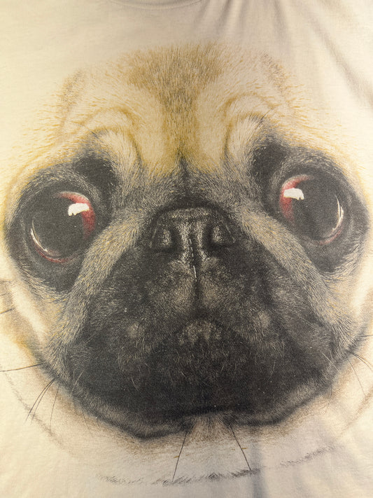 Vintage Pug T-Shirt Animal Funny Cute Tee Puppy Dog