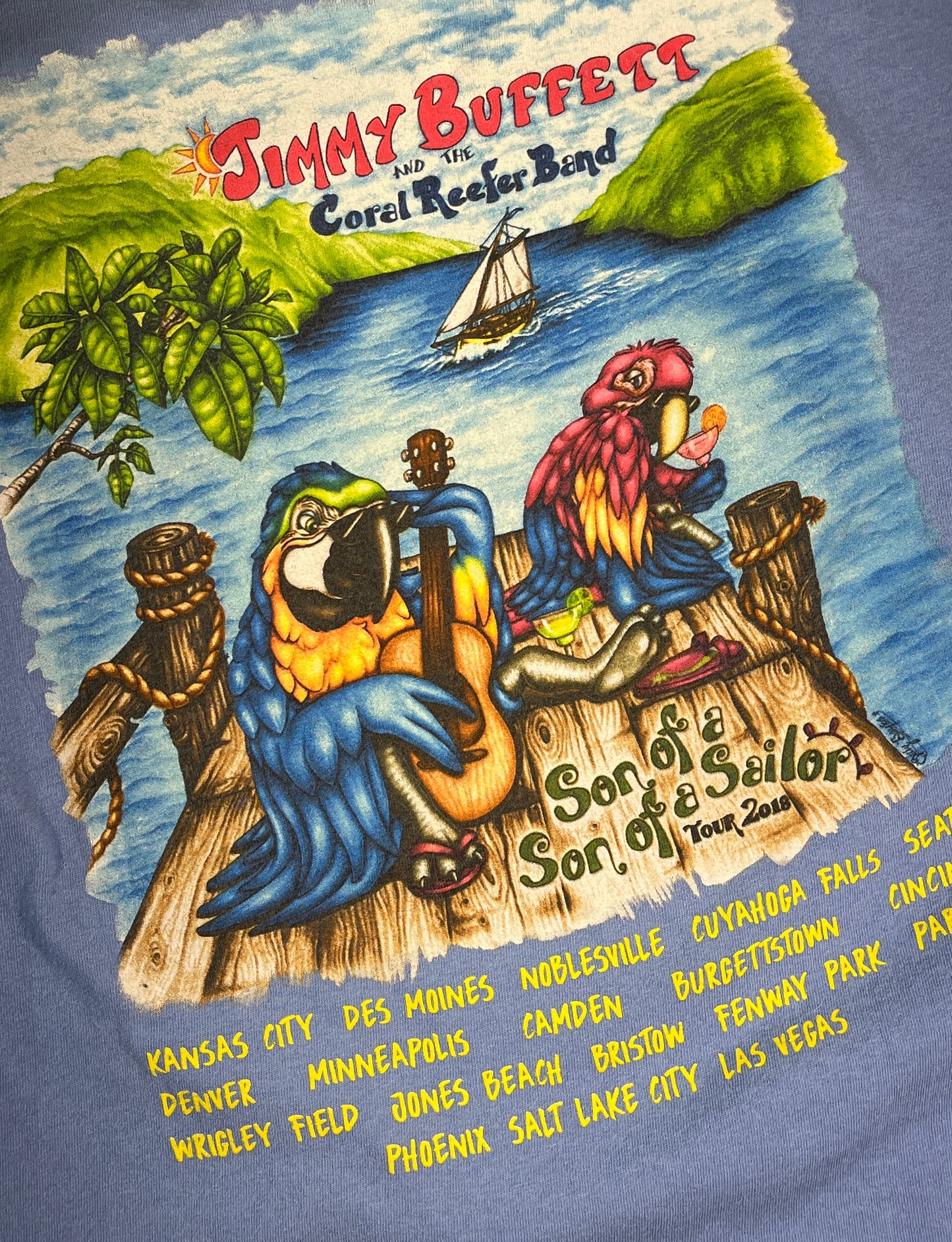 Vintage Jimmy Buffett T-Shirt Tour Coral Reefer Band