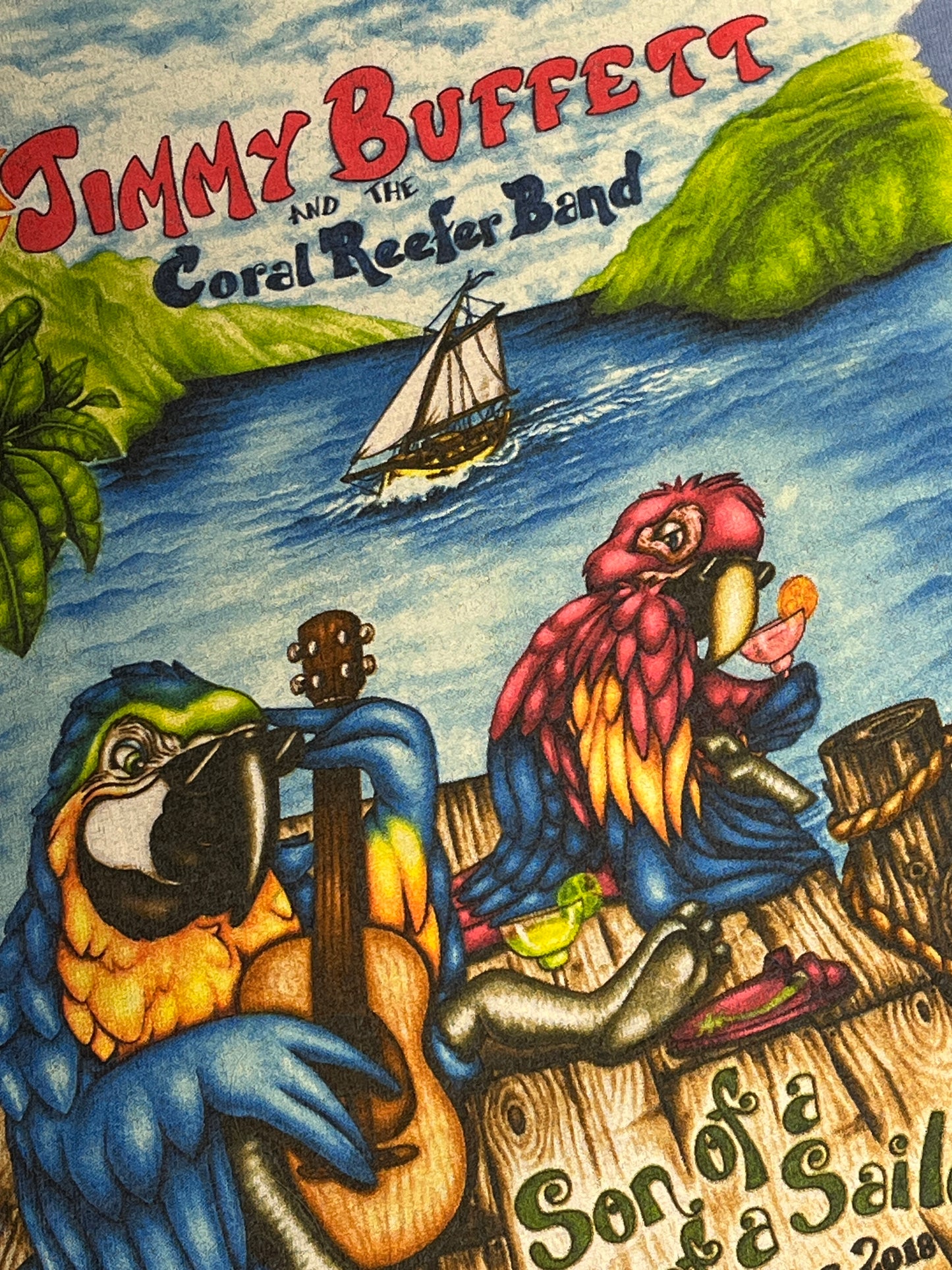 Vintage Jimmy Buffett T-Shirt Tour Coral Reefer Band