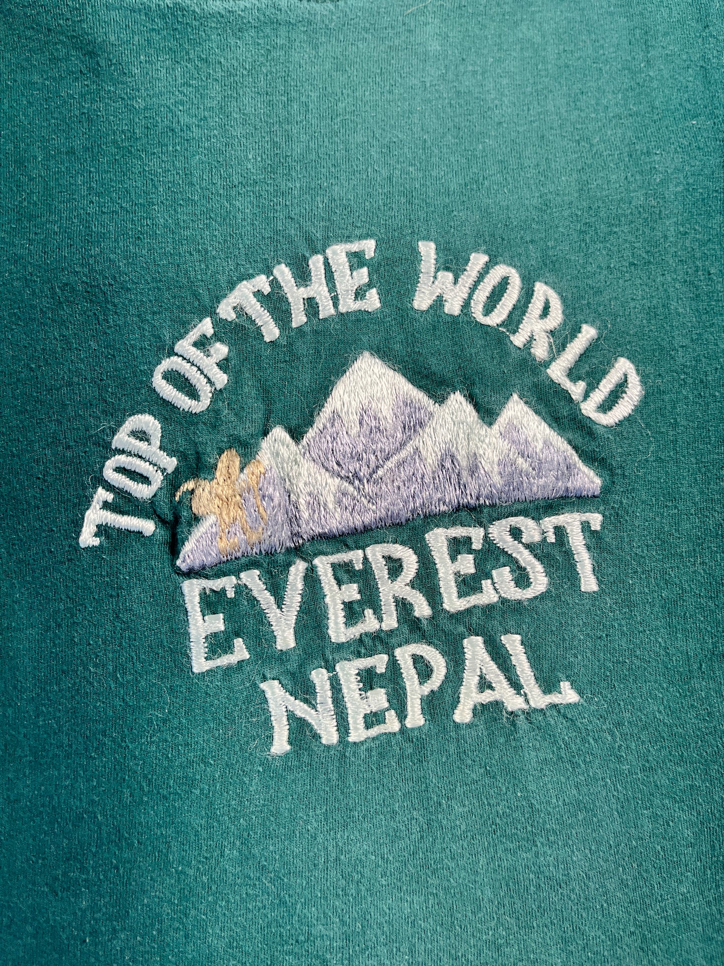 Vintage Mount Everest T-Shirt Made in Nepal Top of the WORLD