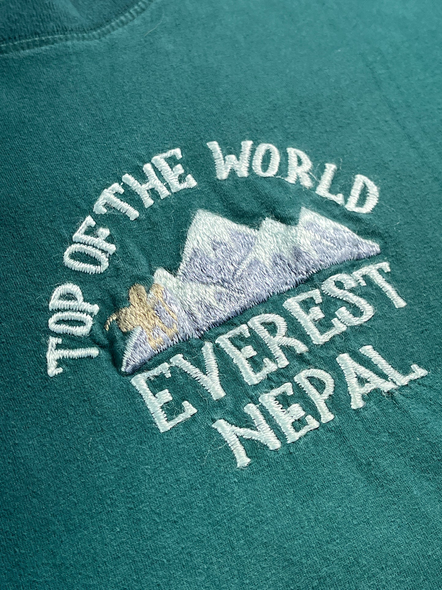 Vintage Mount Everest T-Shirt Made in Nepal Top of the WORLD