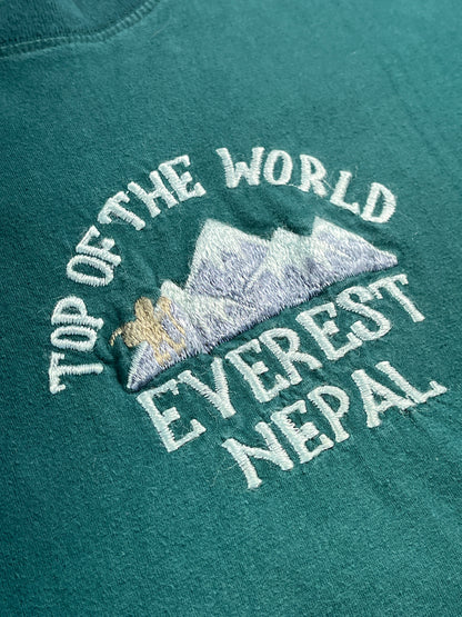 Vintage Mount Everest T-Shirt Made in Nepal Top of the WORLD