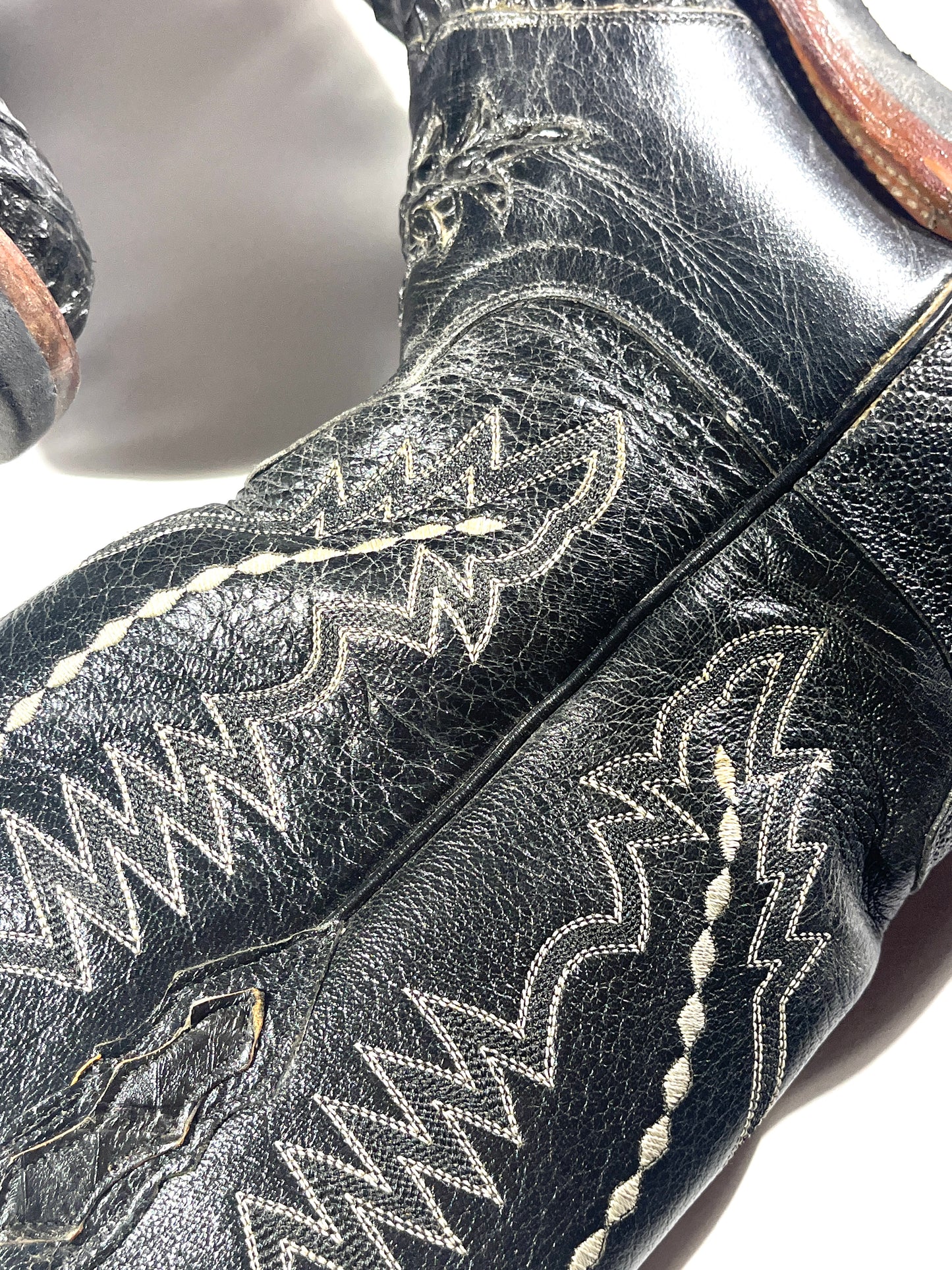Vintage Lucchese Cowboy Boots Western 8.5 D Crocodile