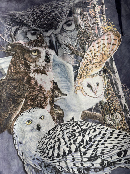 Vintage Owl T-Shirt Wildlife Animal Find 11 Owls