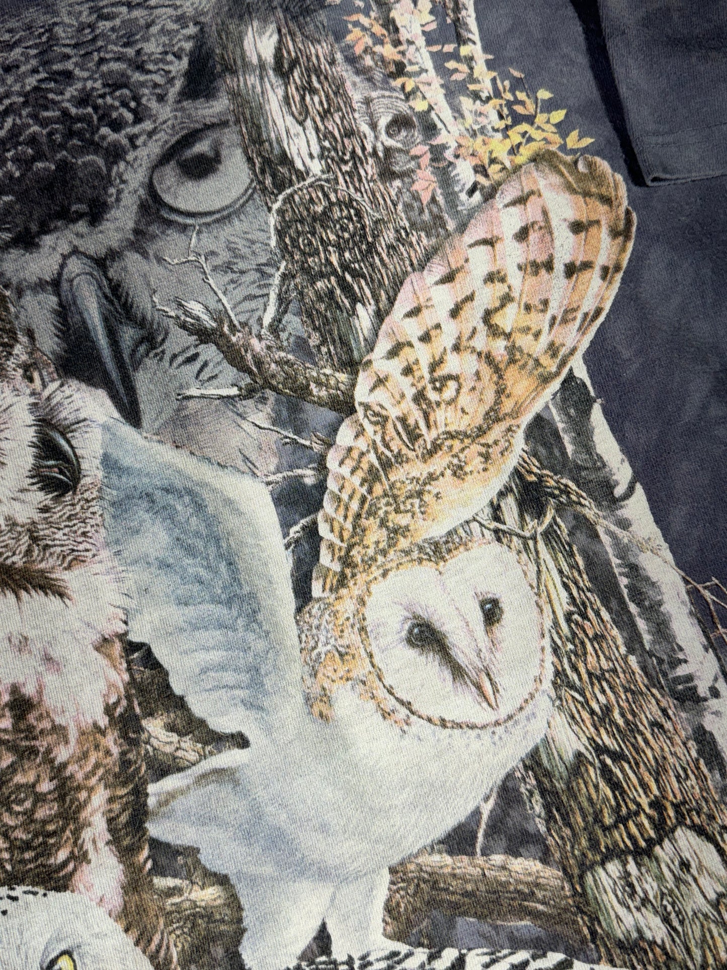 Vintage Owl T-Shirt Wildlife Animal Find 11 Owls