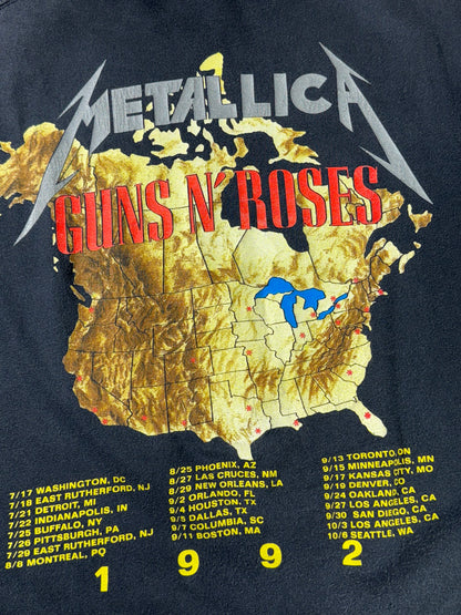 Vintage Metallica & Guns N Roses T-Shirt Tour 1992 EPIC RARE Original Brockum Tag