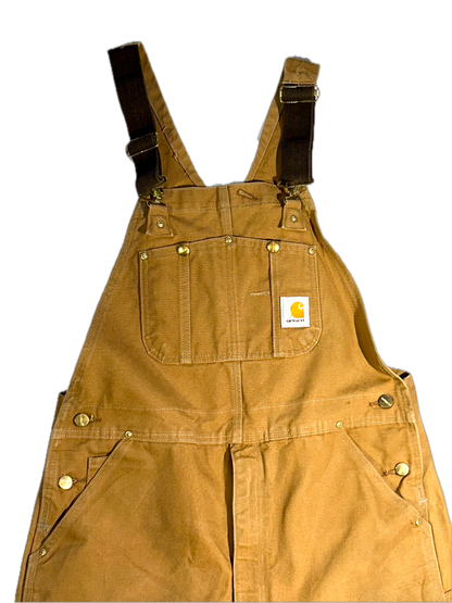 Vintage Carhartt Overalls Tan Heavy Duty