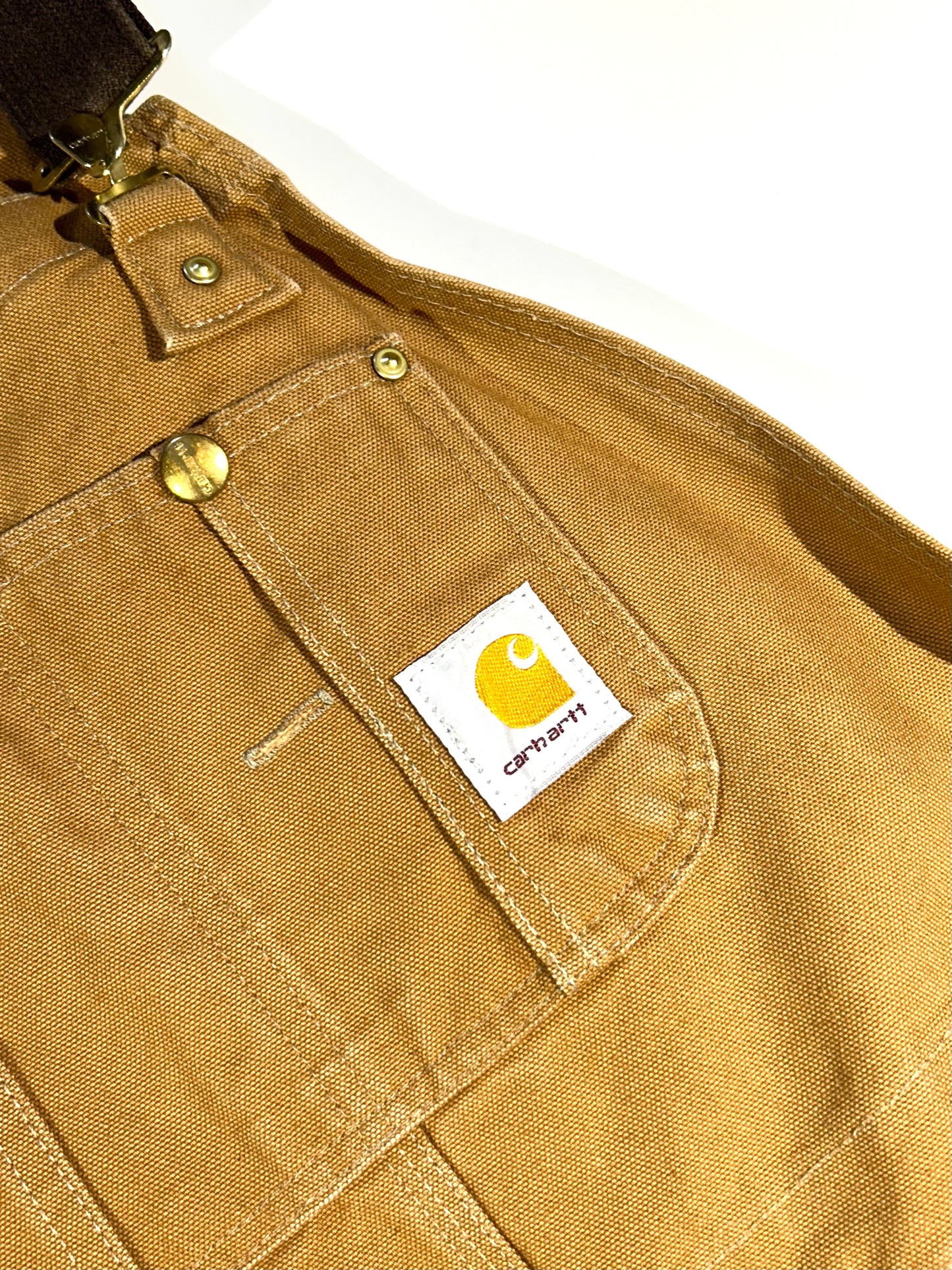 Vintage Carhartt Overalls Tan Heavy Duty