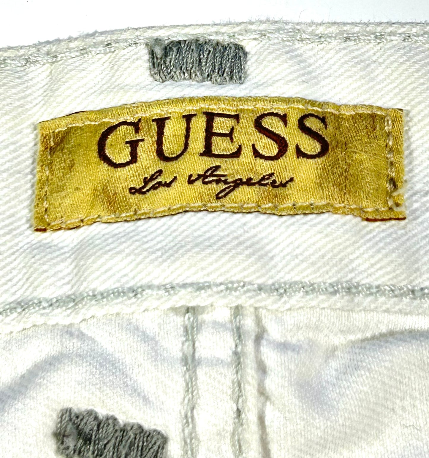 Vintage Guess Jeans White Denim