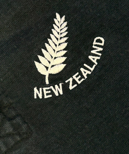 Vintage New Zealand Rugby Top Polo Cut Sleeves Barbarian