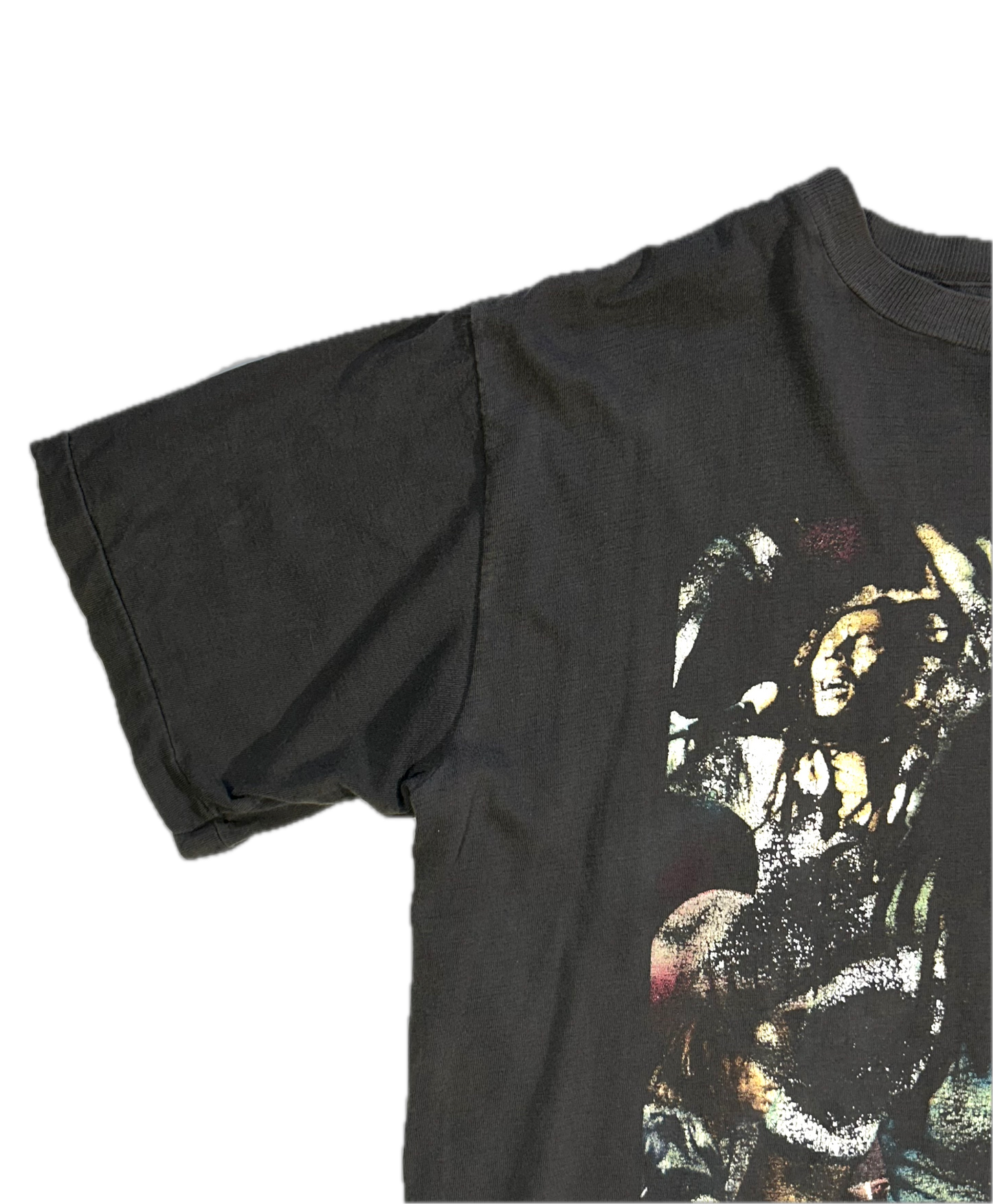 Vintage 1990's Bob Marley Reggae Rap T-Shirt Rare Tee Size XL Faded Uprising Single Stitch