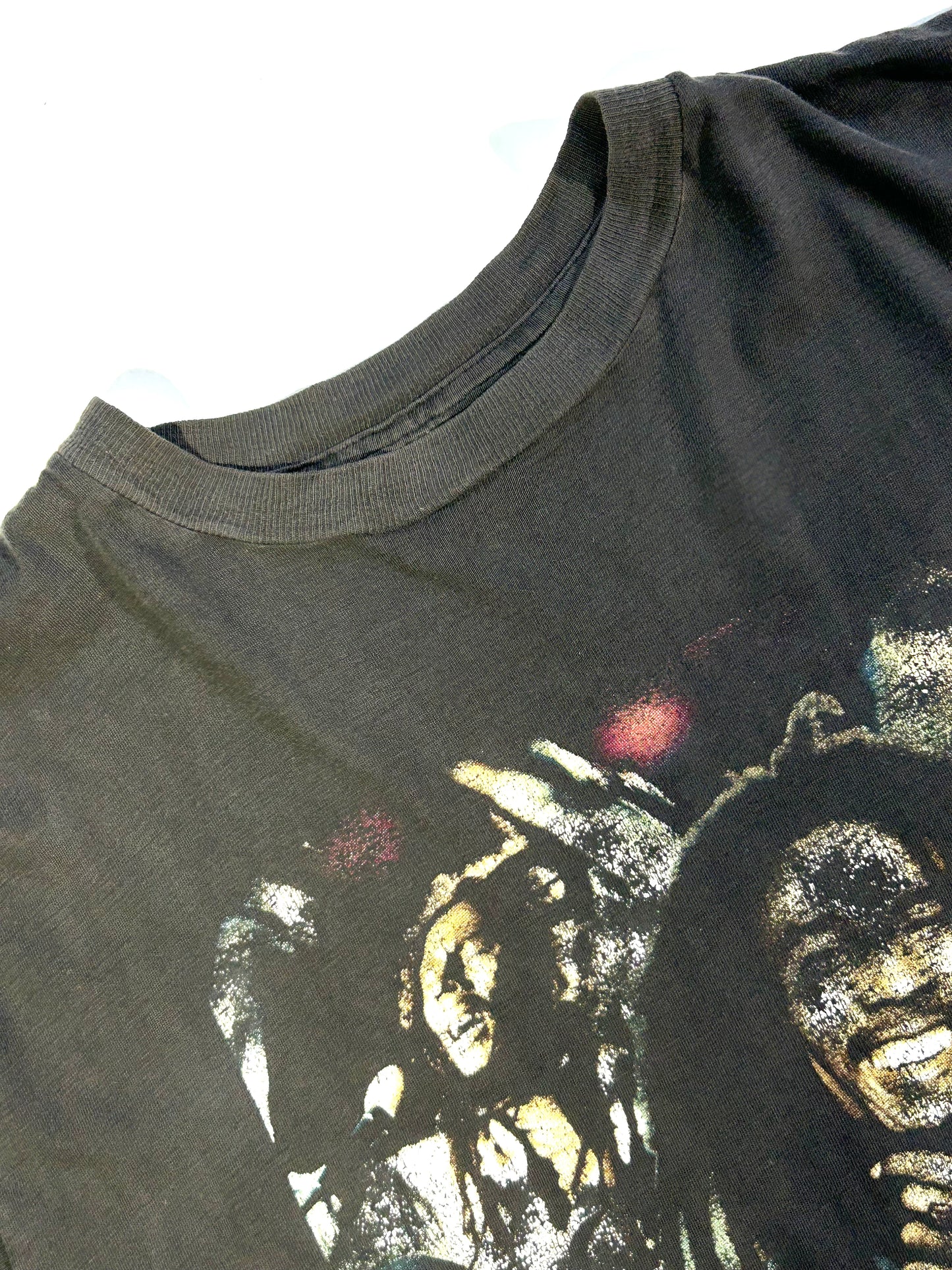 Vintage 1990's Bob Marley Reggae Rap T-Shirt Rare Tee Size XL Faded Uprising Single Stitch