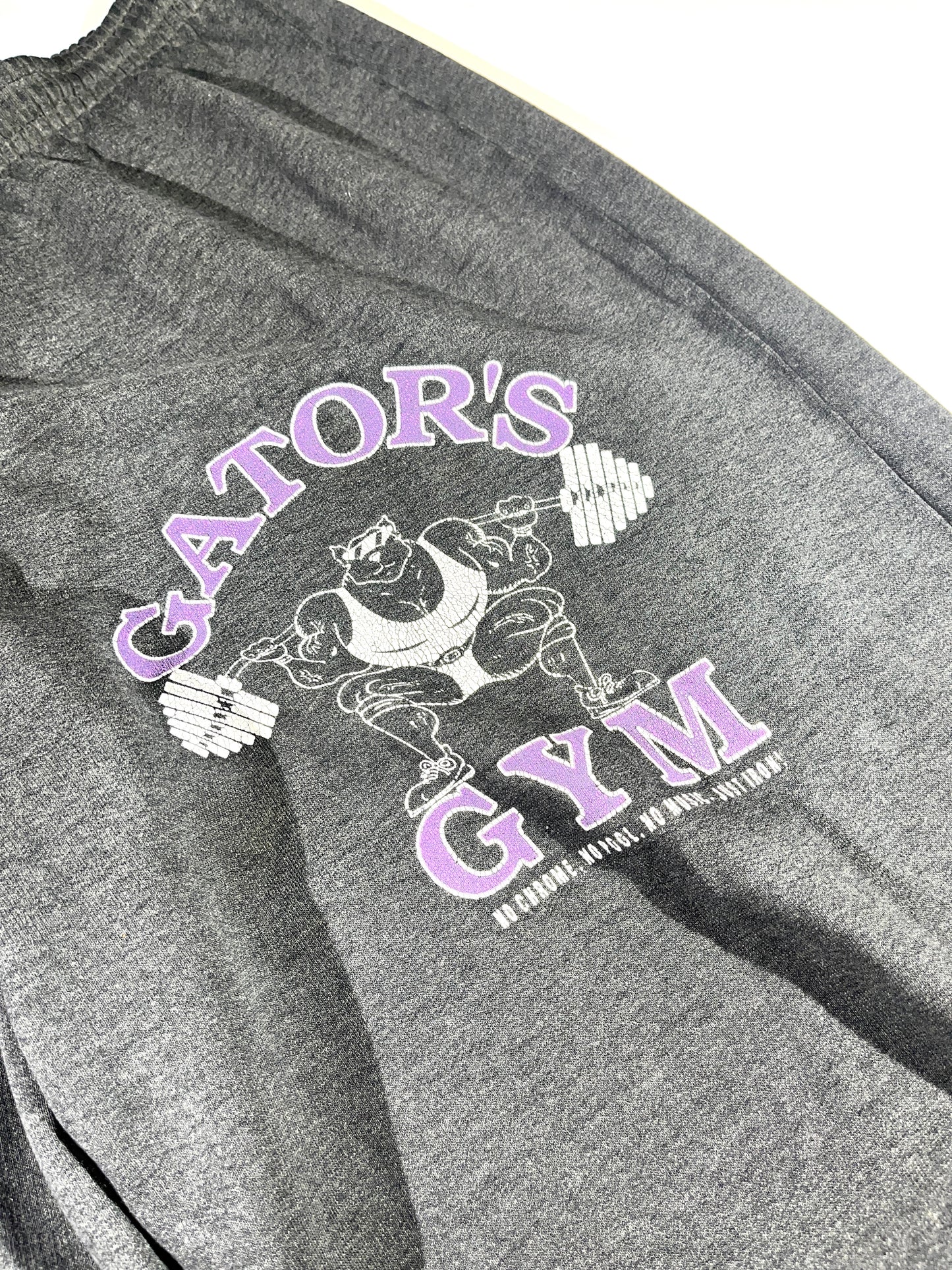 Vintage Gator's Gym Sweat Pants Faded Black