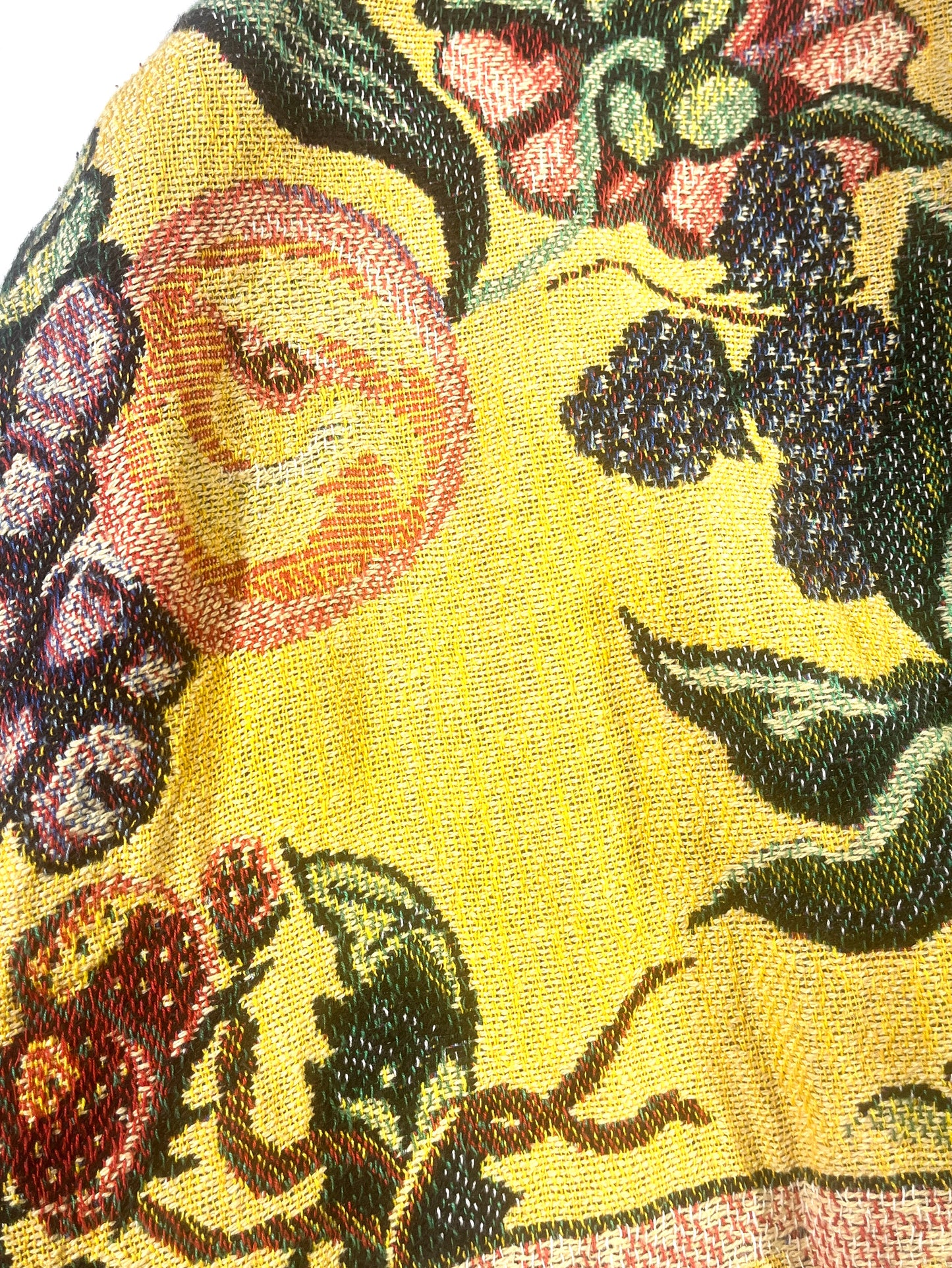 Vintage Blanket Jacket Western USA Made In Texas Fruit Wildlife