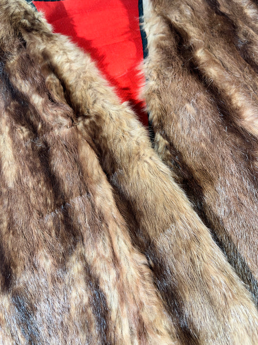Vintage Mink Fur Vest Brown Extremely Soft