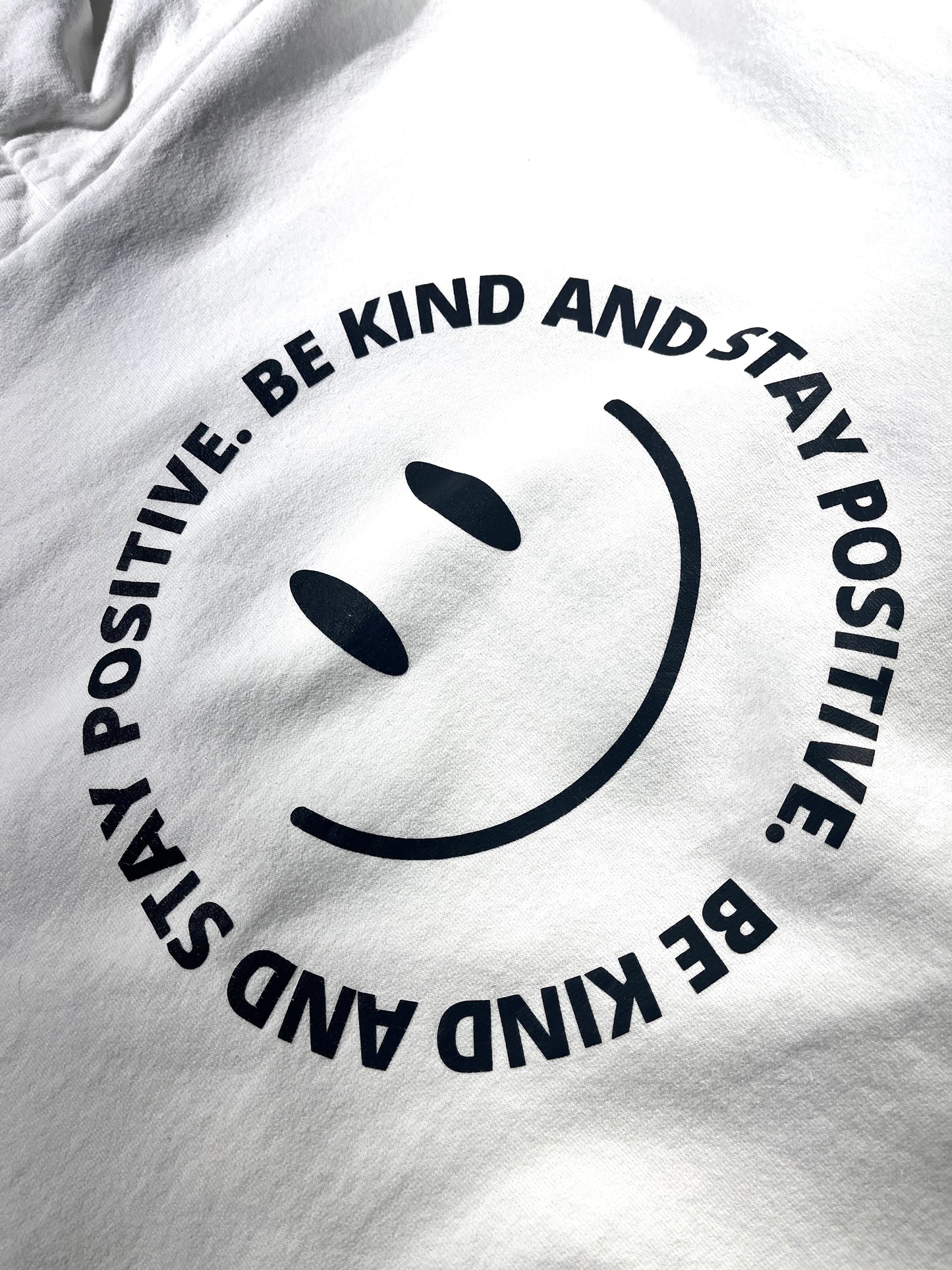 Vintage Be Kind Hoodie Smiley Face Be Positive