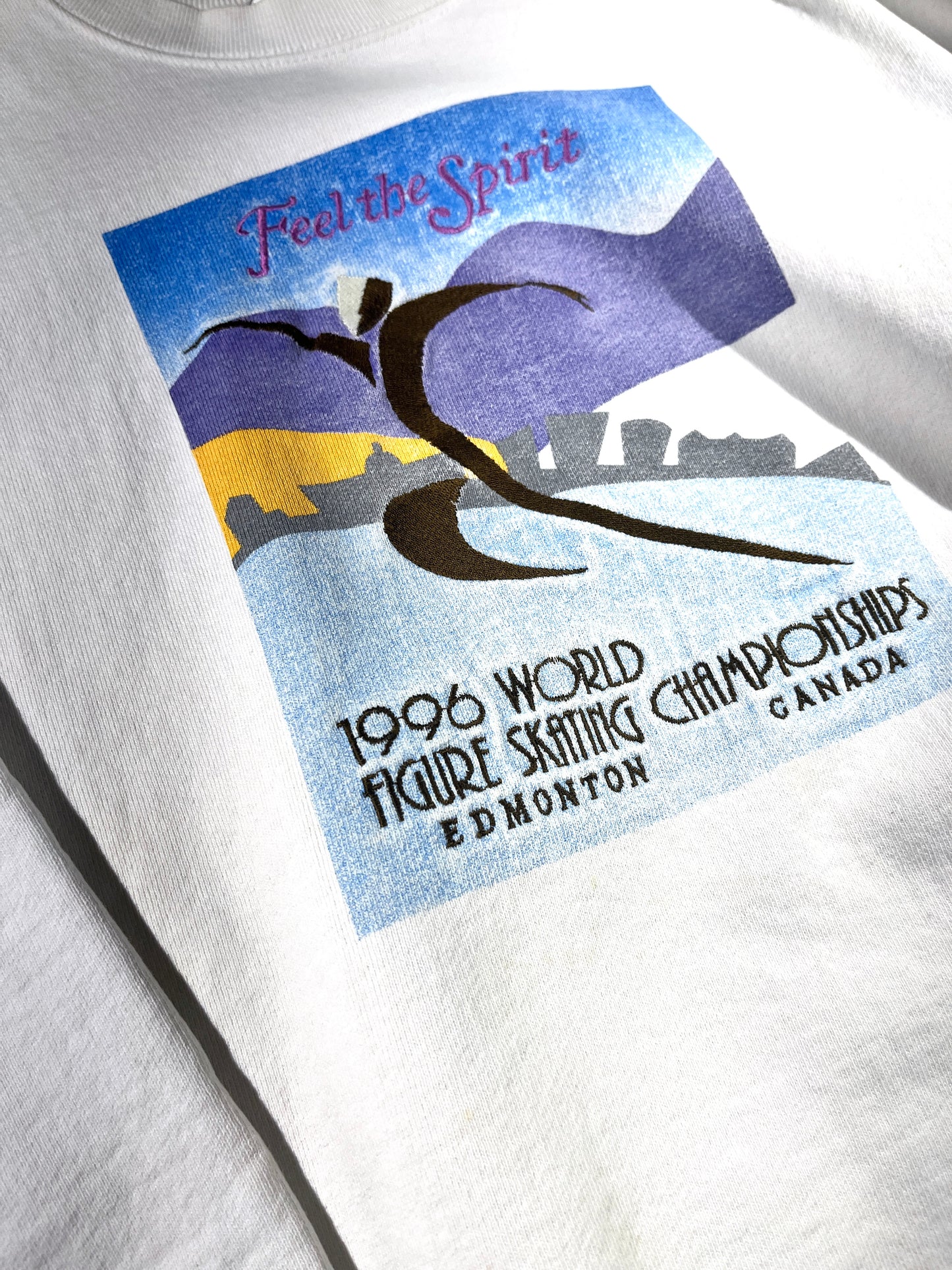 Vintage Figure Skating Crewneck 1996 World Championships Feel The Spirit