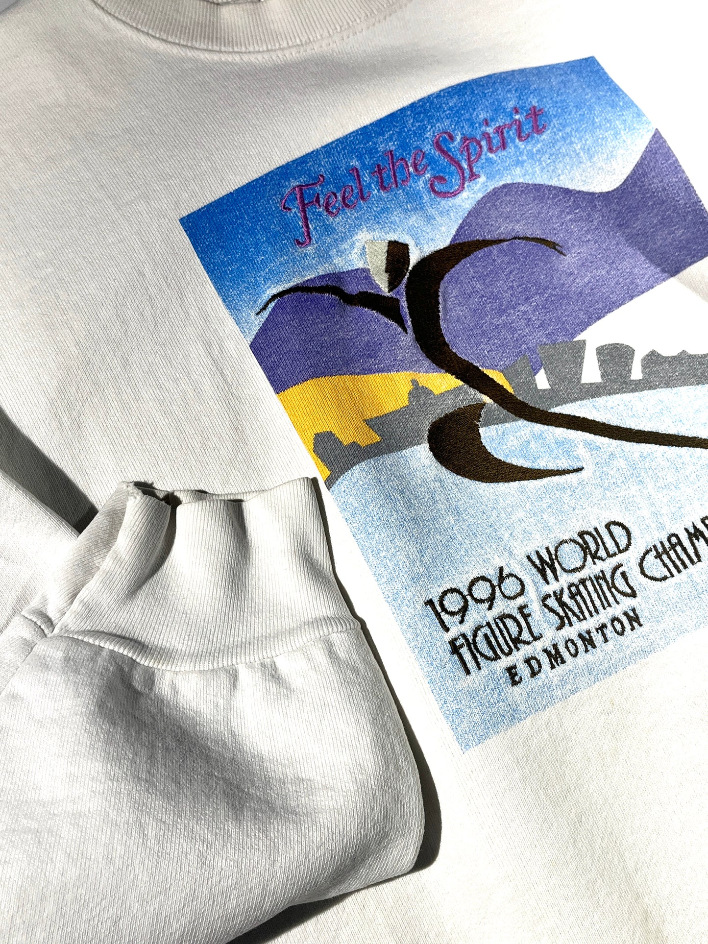 Vintage Figure Skating Crewneck 1996 World Championships Feel The Spirit