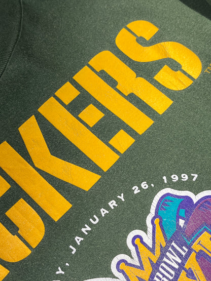 Vintage Green Bay Packers T-Shirt 1997 Super Bowl Champions XXXI 90's NFL