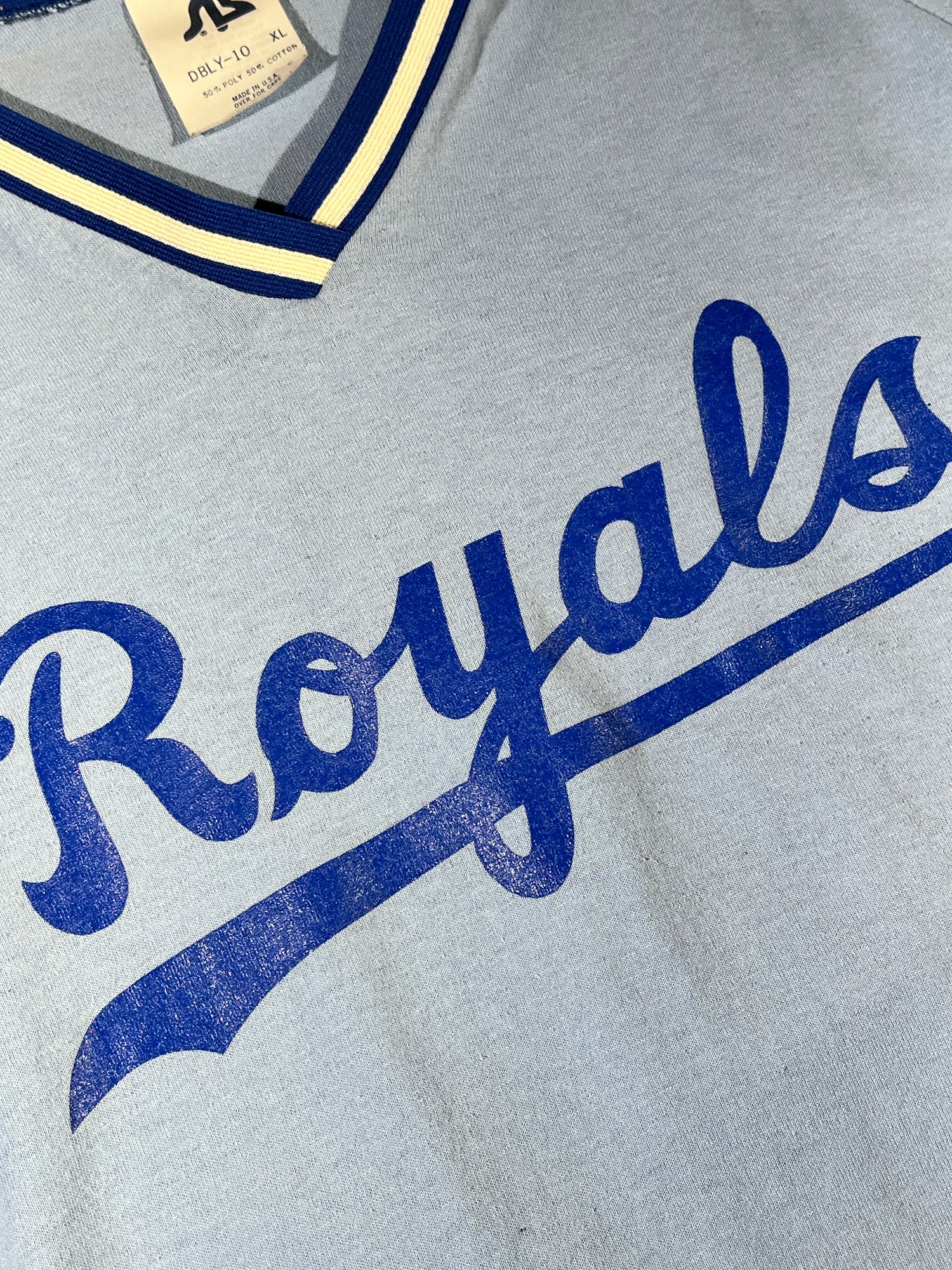 Glorydays Fine Goods Vintage Royals Jersey Top T-Shirt Baseball Cut Kansas City MLB USA Made