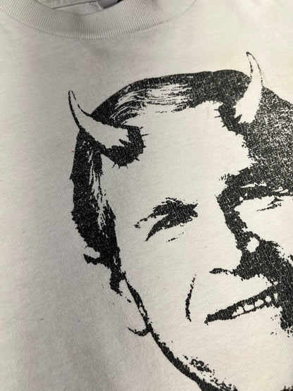 Vintage George Bush T-Shirt Evil Horns USA President Y2K Devil