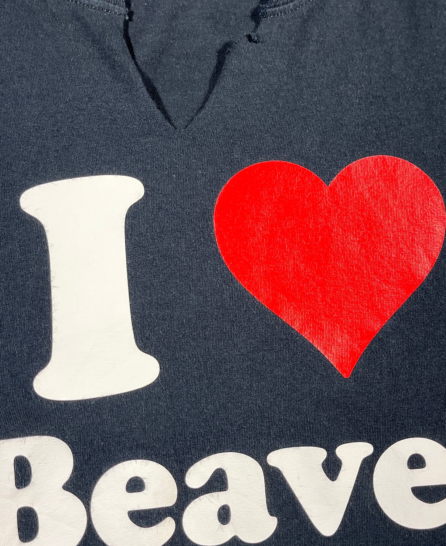 Vintage I Love Beaver T-Shirt Slogan Funny I Heart Tee