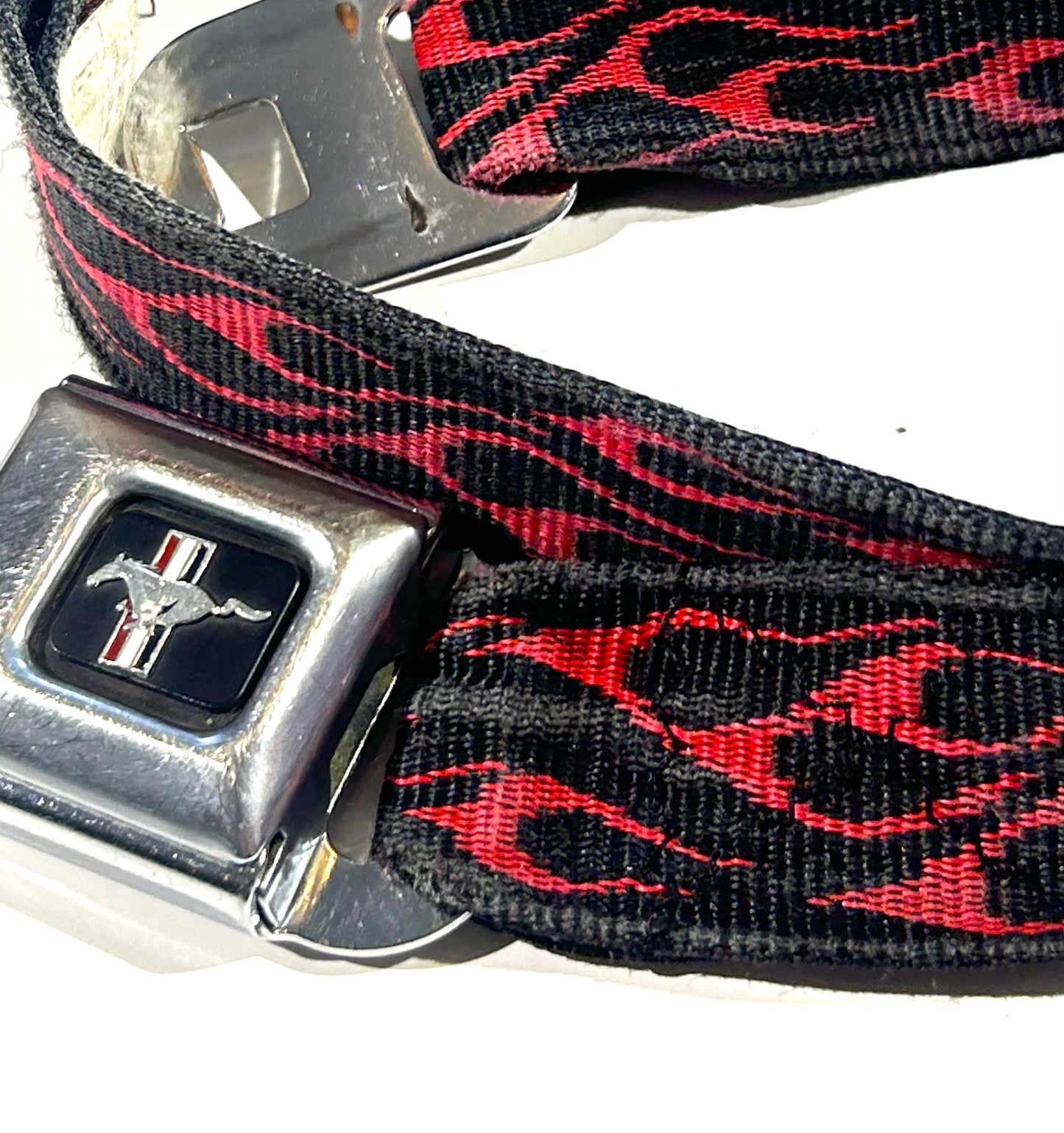 Vintage Mustang Belt Seatbelt Clip Flames So Cool